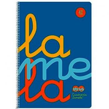 LAMELA Bloc LAMELA Folio 80 Hojas 90 g. Tapa Plástico Cuadrovía 4 mm. Color Azul