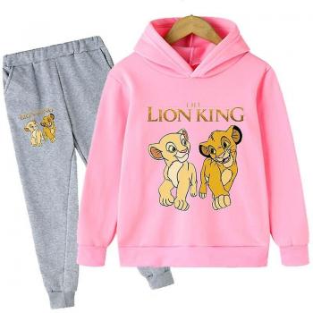 Conjunto El Rey de la Selva para Niños: Hoodie y Pantalón, 2 piezas, 13 colores
