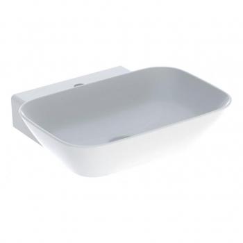 Vasque Geberit One 50 cm, blanc KeraTect, trou pour robinet central, sans trop-plein
