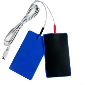 10pcs Big Blue EMS Silicone Paddle Pads for Muscle Exercise and Pain Relief