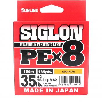 Ligne de pêche PE X8 Siglon 150 m Orange 35 lb – Sunline