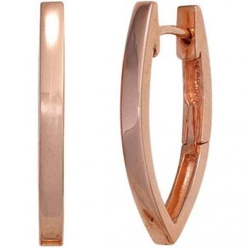 ROSEGOLD JOBO Ohrstecker – Ovale Silberschmuck 925, Damen