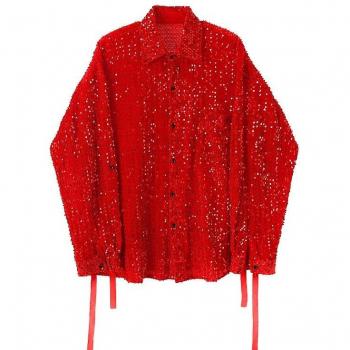 Casual Style Sequin Top with Pocket