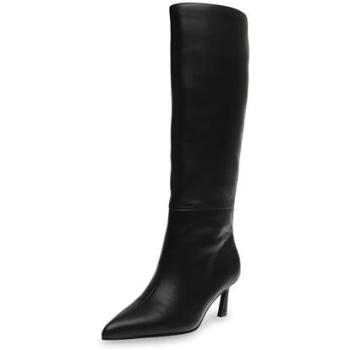 Steve Madden Stivale Tacco Pelle Nero Donna