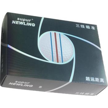 Pelota de Golf NEWLING, 3 piezas, líneas de objetivo, 12 unidades por caja