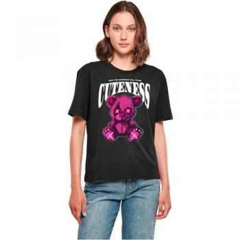 Miss Tee “Handle This Cuteness” – Blusa corta nera 3XL