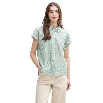 Denim Tom Tailor Camicia Donna Verde Chiaro Offwhite