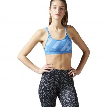 Reebok Sujetador Deportivo Strength Bra, Mujer, Azul