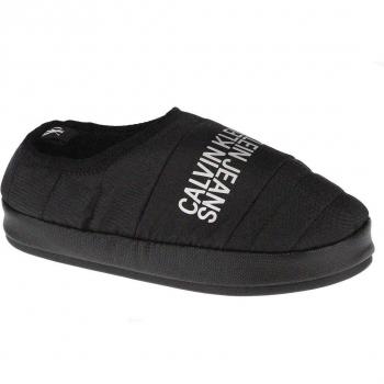 Calvin Klein Women's Plush Black Slippers with Warm Interior Size 36