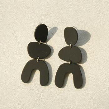 Aretes Irregulares de Arcilla Acrílica para Mujer