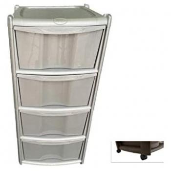 VULCANO 4 CASSI GRIGIO E SILVER con Ruote 80 cm