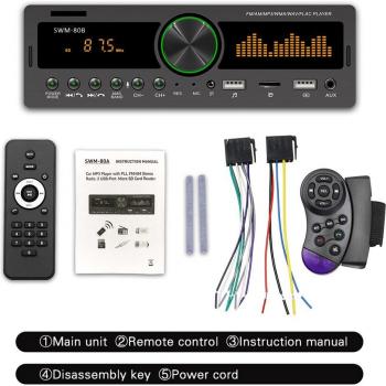 1Din Auto Stereo Bluetooth MP3 Player with Handsfree and FM/AM Radio