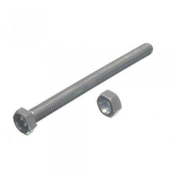 Premium HEX Bolt Set Screw Collection, Durable Grade 8.8 Steel M8 X 100MM + Nuts BZP (Pack of 50)