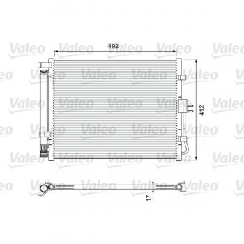 Kondensator, Klimaanlage Valeo 814402 (KIA)