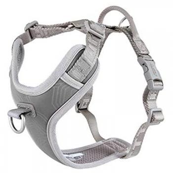 Harnais « Venture » Hurtta : anti‑traction pour chiens 45-60 cm (gris)