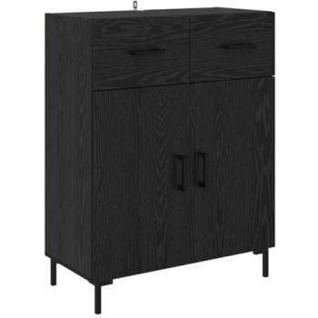 Engineered Wood Black Oak Sideboard by VidaXL – 69.5 × 34 × 90 cm