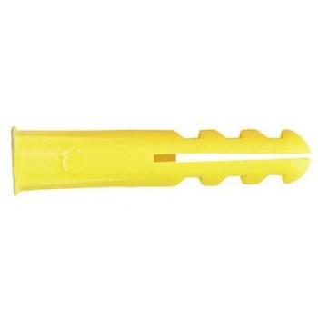 Yellow Wall Plugs by Rawl, 20mm Diameter, Compatible with Screws M4 to M10, Pack of 50