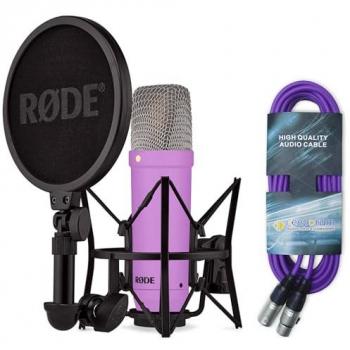 RØDE NT1 Lila Mikrofon mit XLR-Kabel