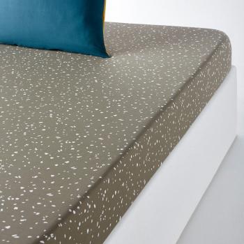 Drap-housse coton vert 140 x 190 cm Hilda