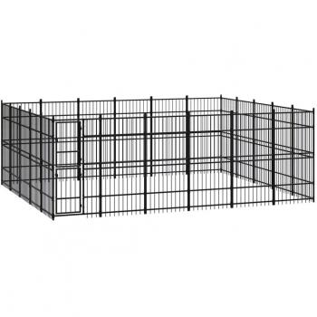 Vidaxl Steel Outdoor Dog Kennel 27.65 m²