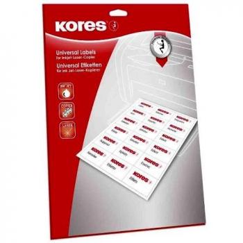 Kores étiquettes autocollantes 63,5 x 33,9 mm