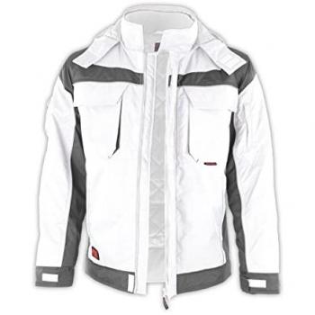 QUALITEX Winterarbeitsjacke PRO, Damen/Herren, weiß/grau, Größe 56/3XL
