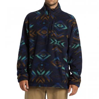Felpa in Pile Billabong Boundary Half Zip Nero Blu Marrone