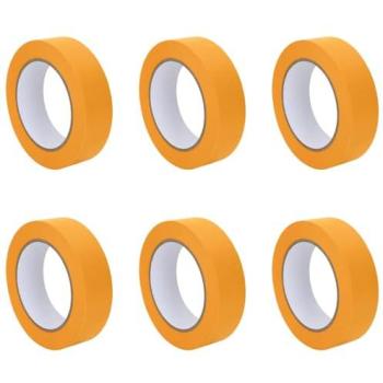 Rubans de Masquage Professionnels 6 pcs Jaune 30mm x 50m