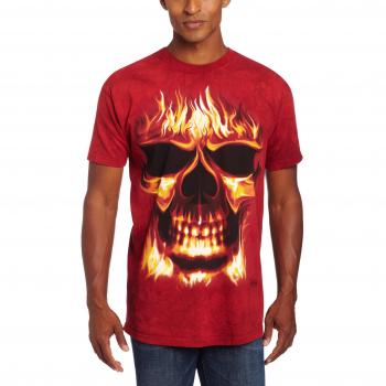 Mountain Unisex 4XL Adult Burning Skull Tee