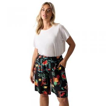 Short noir en viscose Yours Curve taille 54-56