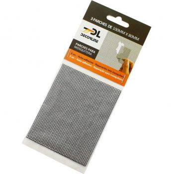 Kit de 3 Patchs pour Réparation de Moustiquaire Grise 10x8cm