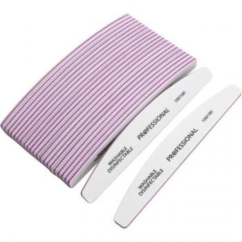 10pcs White Sanding Nail File Boat Shape 100/180