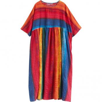 DIMANAF Oversized Printed Sundress for Women