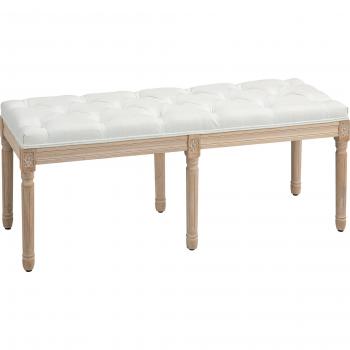 French Vintage Cream Bed End Bench