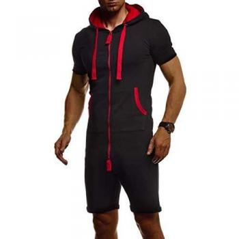 Herren Kurzarm-Kapuze-Sleepwear Leif Nelson LN8313