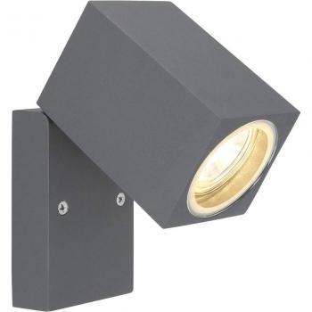 Lampada da esterno orientabile IP44 wl verso il basso, rettangolare, in alluminio pressofuso e vetro mobile