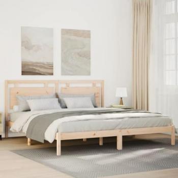 Cadre de chambre à coucher 200×220 cm, bois massif – version sans sommier
