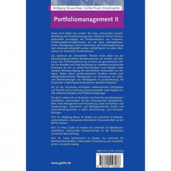 Portfoliomanagement II: Weiterführende Anlagestrategien