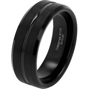 Anillo de Tungsteno Vanta Negro Masculino Tam.62