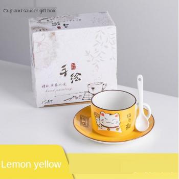 Juego de Tazas de Té y Agua con Gato