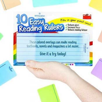 Comprehensive Visual Stress Solution for Dyslexia/ADHD: 10 Strips + Overlays + Rulers
