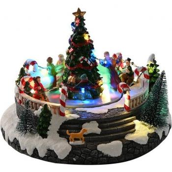 Bigbuy Weihnachtsdeko: Mehrfarbige musikalische Kugel – 25×24×18 cm