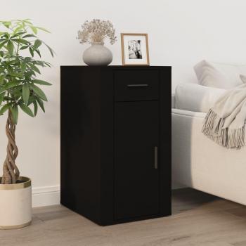 VidaXL Black Filing Cabinet 40x49x75 cm Engineered Wood