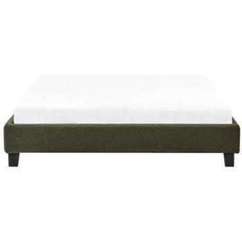Beliani NatureLuxe 4'6 Boucle Green Bed Frame