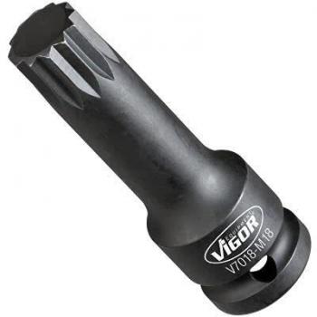 VIGOR Kraft-Schlagschrauber-Einsatz-Sortiment für Innenvielzahn Profil (XZN) V7018-M18