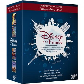 Coffret Premium Disney France : Les Aristochats, La Belle et la Bête, Notre Dame, Ratatouille