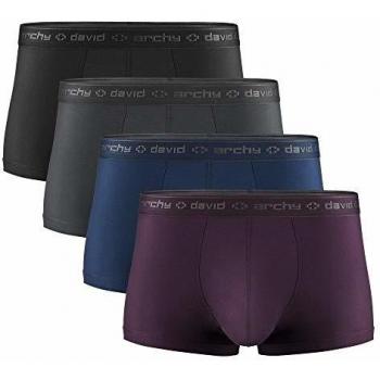 DAVID ARCHY Herren Boxershorts Modal mit Eingriff 4er Pack
