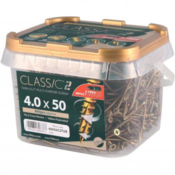 Timco C2 PZ2 Tornillos Premium Amarillo (Tubo 300) – 5 × 100 mm