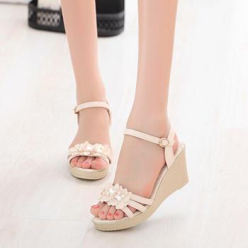 Chaussures d'été élégantes à semelles compensées pour femmes, Kawaii, ST429