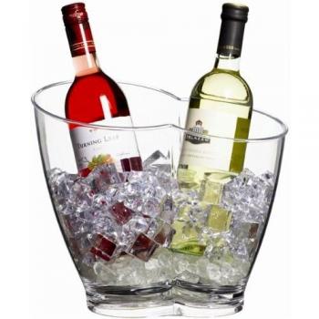 BarCraft Clear Acrylic Double Sided Drinks Pail Cooler